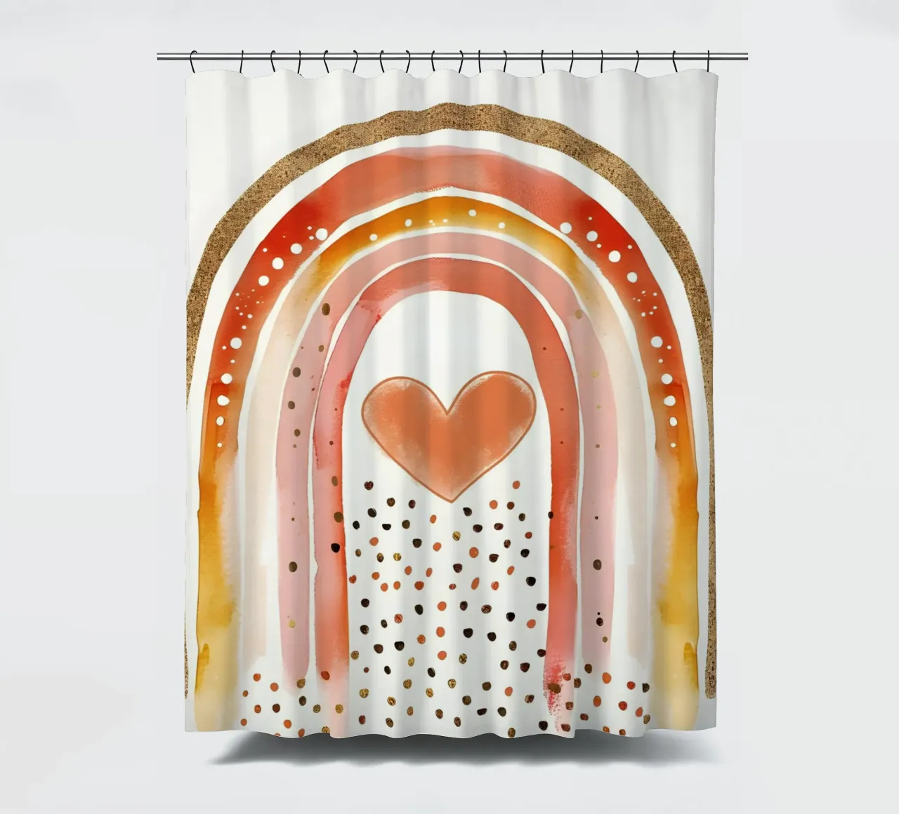 Cuore d'arcobaleno tenda da doccia da KidzStudio