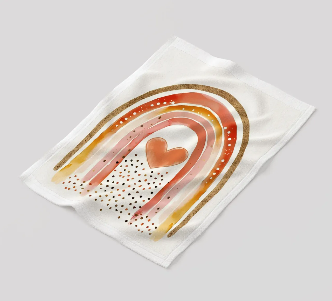 Cuore d'arcobaleno coperta in pile da KidzStudio