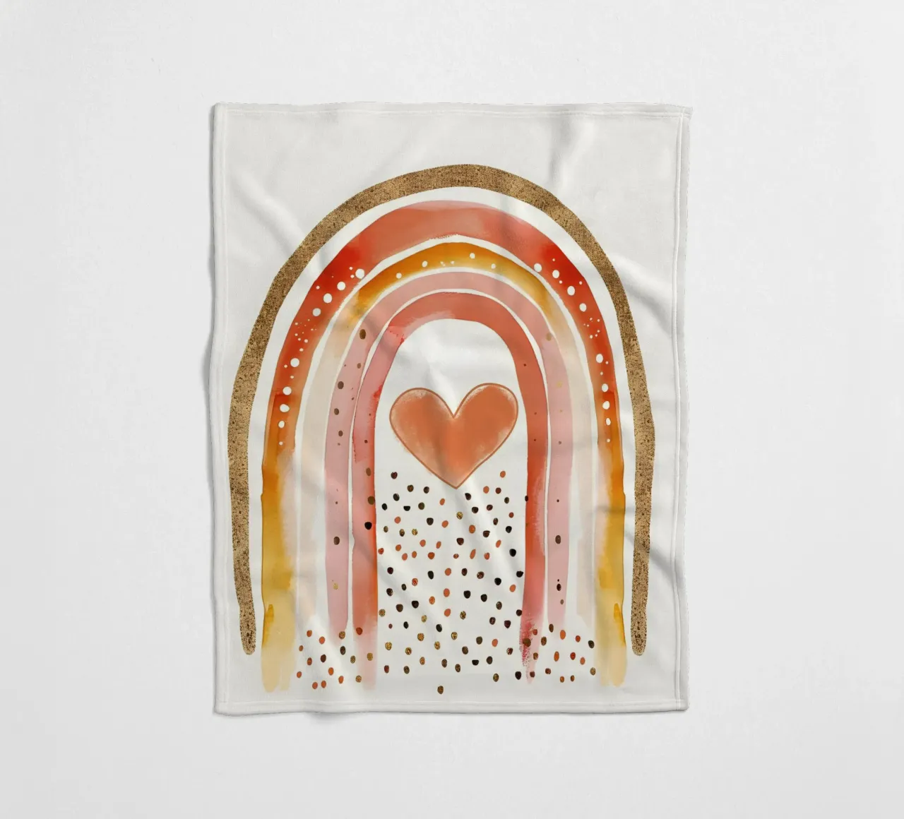 Cuore d'arcobaleno coperta in pile da KidzStudio