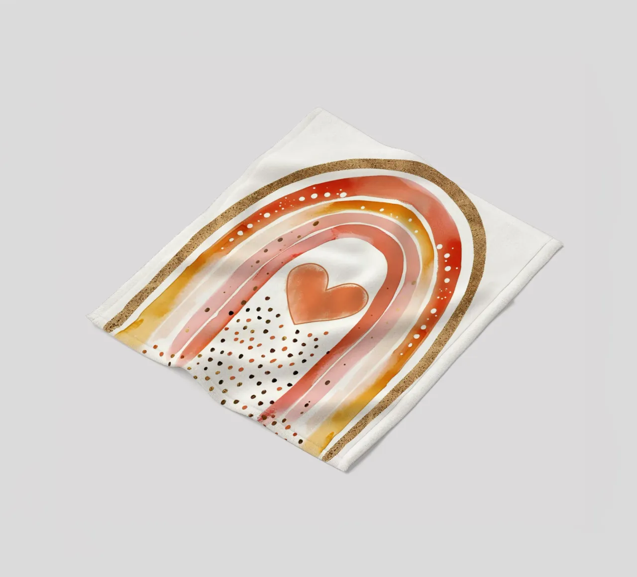 Cuore d'arcobaleno coperta in pile da KidzStudio