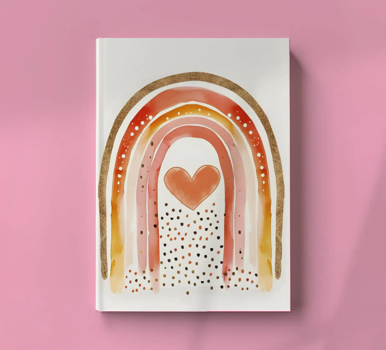 Rainbow heart notebook by KidzStudio