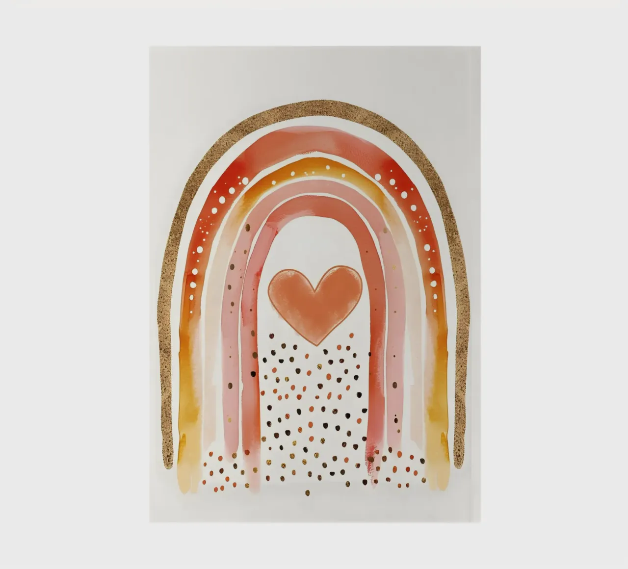 Rainbow heart notebook by KidzStudio