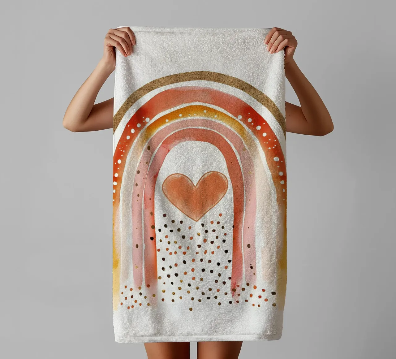 Cuore d'arcobaleno asciugamano da bagno da KidzStudio