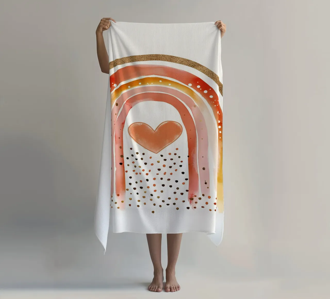 Cuore d'arcobaleno telo mare da KidzStudio