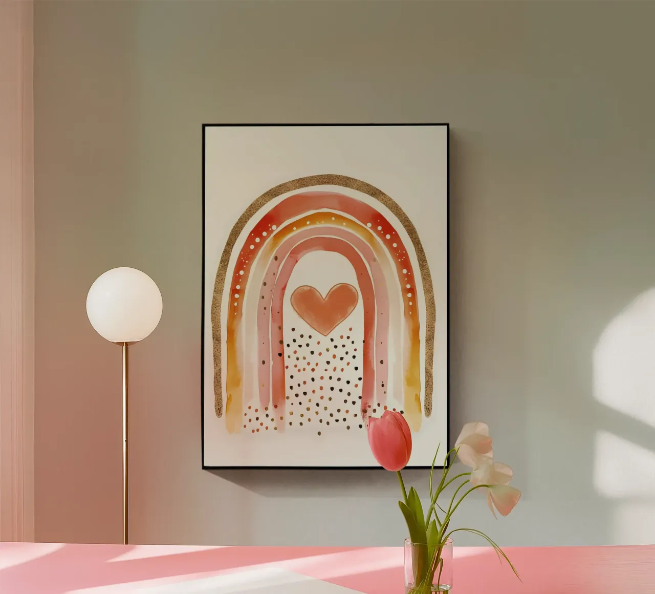 Cuore d'arcobaleno plexiglass da KidzStudio