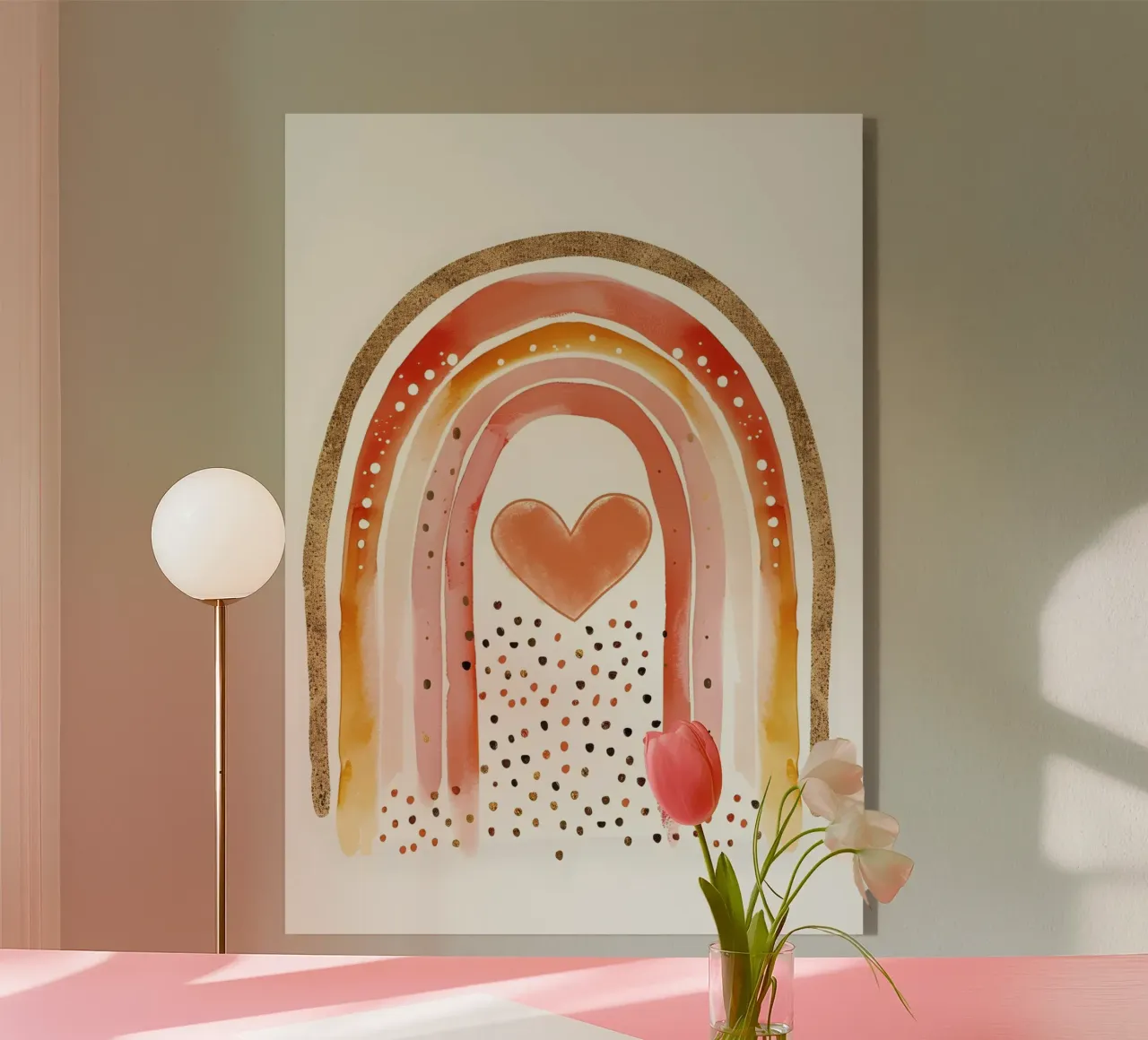 Cuore d'arcobaleno plexiglass da KidzStudio