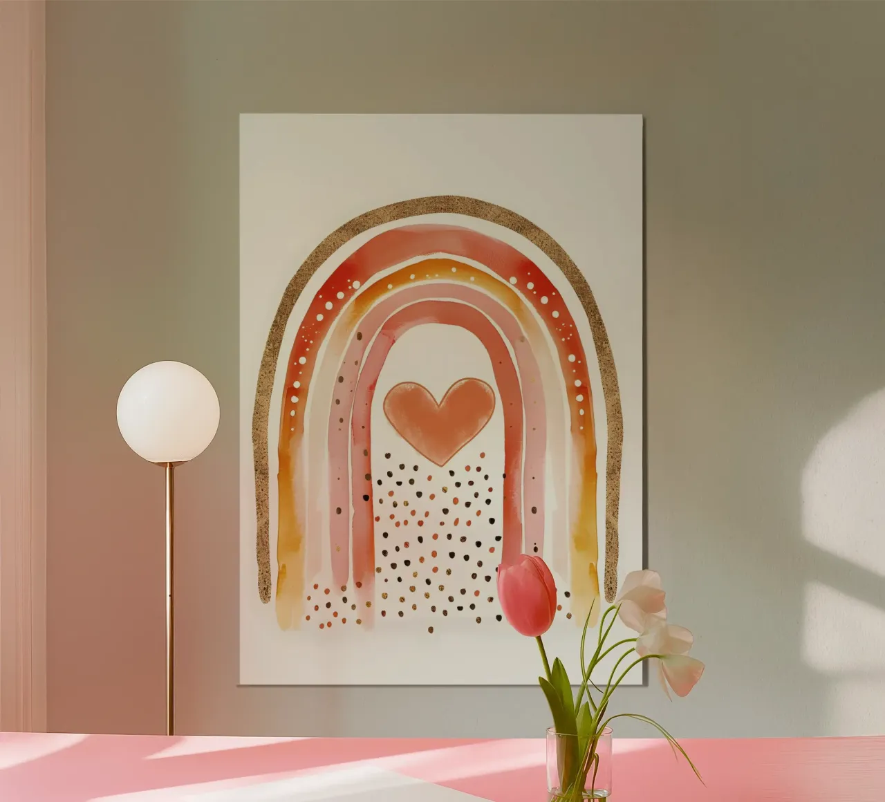 Cuore d'arcobaleno alluminio dibond da KidzStudio