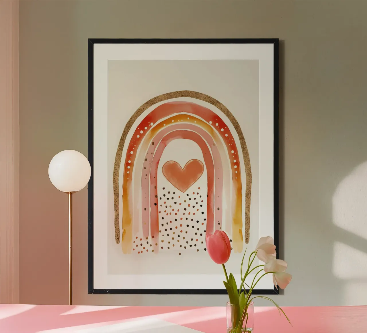 Cuore d'arcobaleno poster da KidzStudio