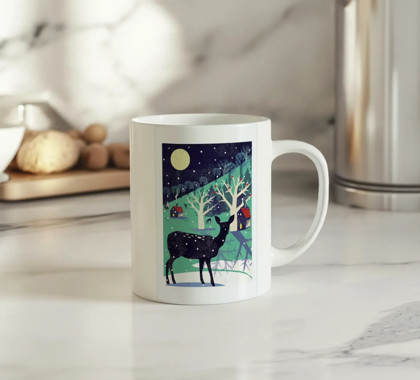 Deer ceramic mug by Rocket68
