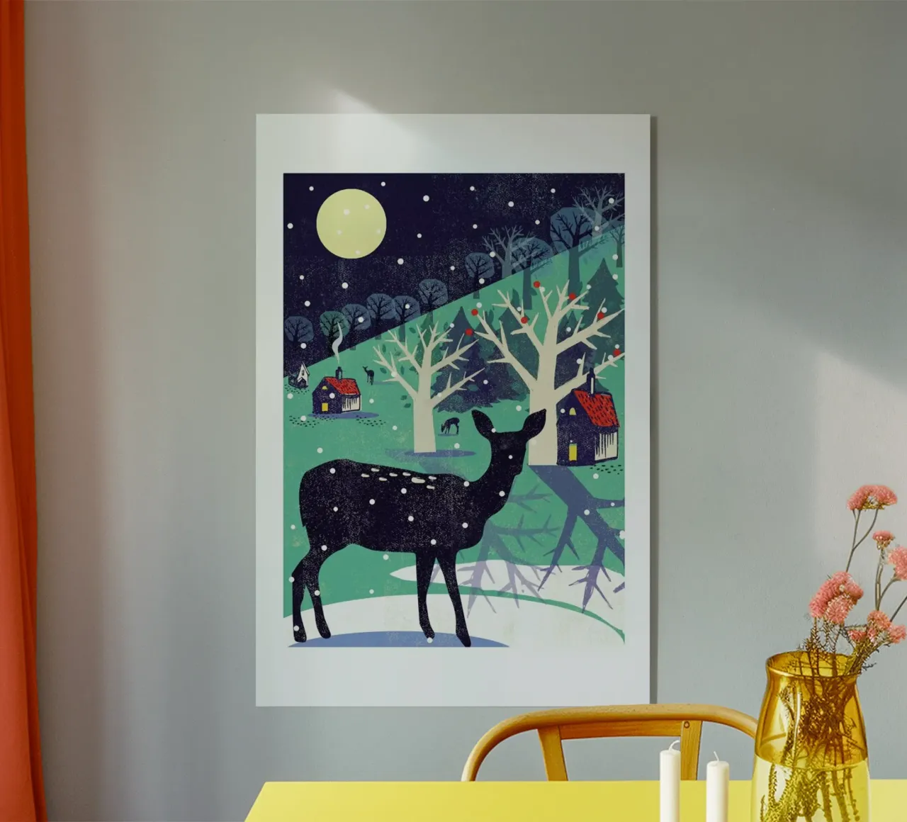 Deer acrylic glass by Rocket68