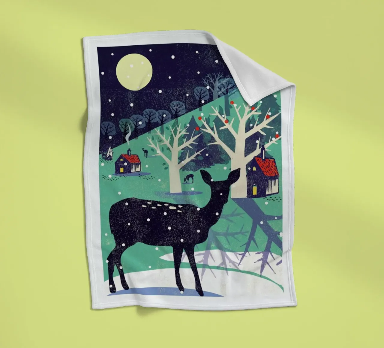 Deer fleecedeken van Rocket68