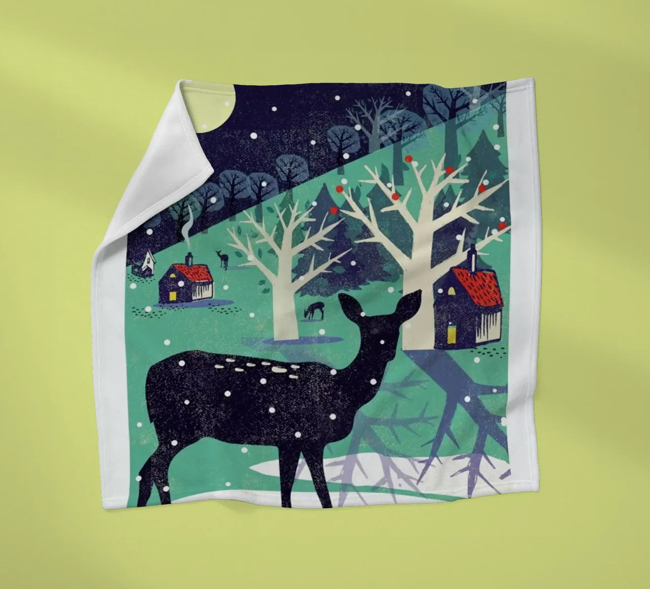 Deer Fleecedecke von Rocket68