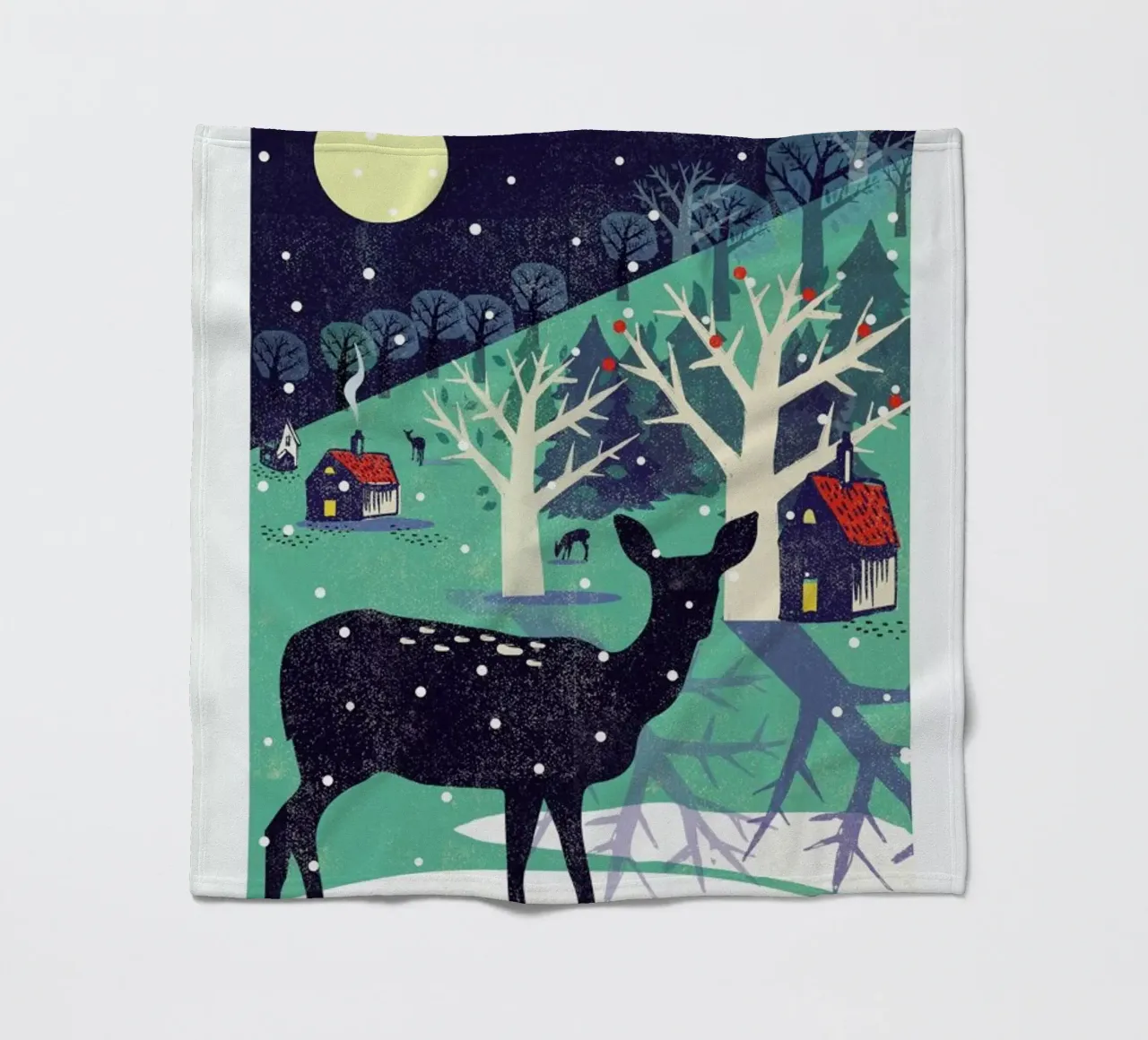 Deer Fleecedecke von Rocket68