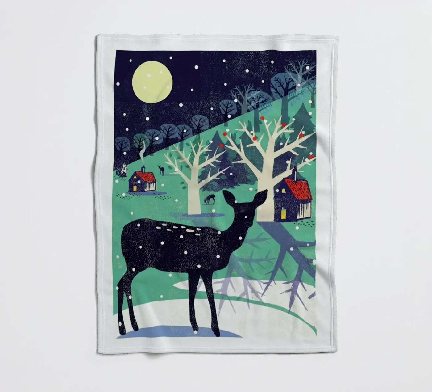 Deer fleece blanket by Rocket68