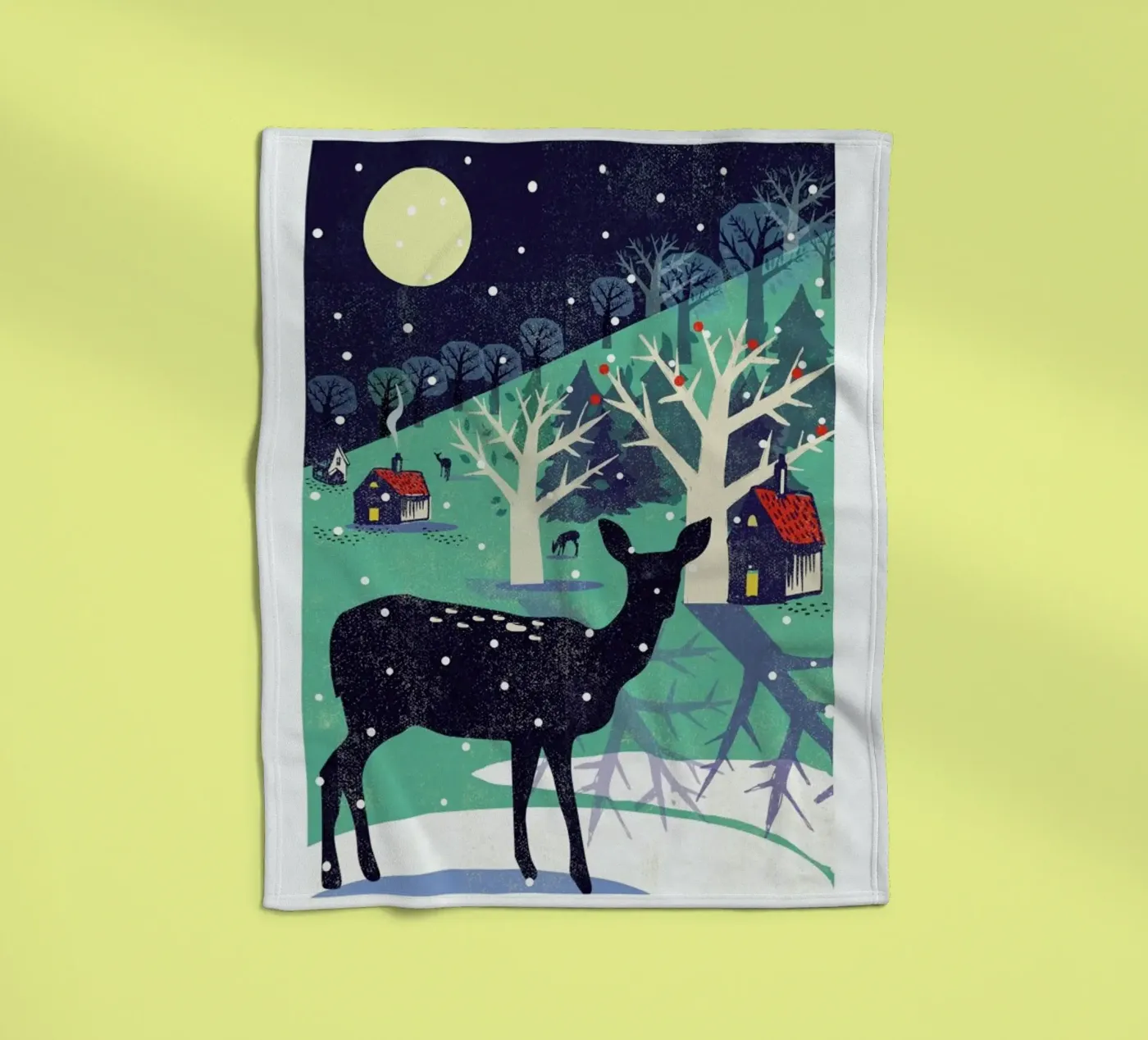 Deer fleecedeken van Rocket68