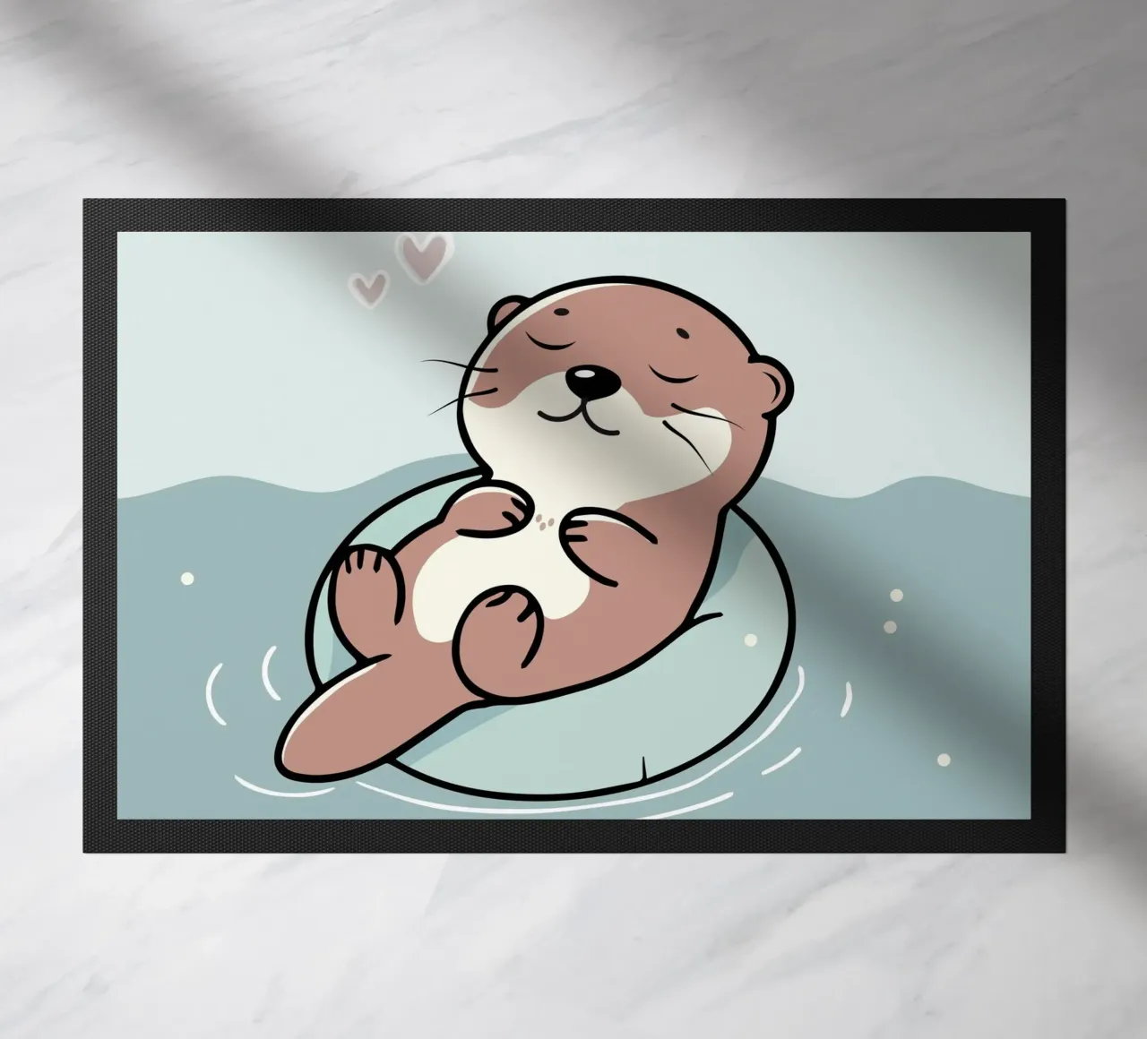 Nutria relajada - Bonita ilustración para la serenidad felpudo de namosh