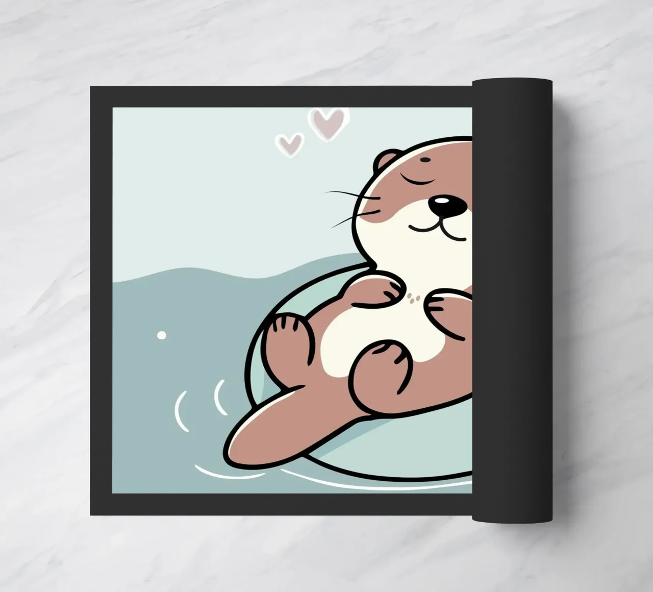 Nutria relajada - Bonita ilustración para la serenidad felpudo de namosh