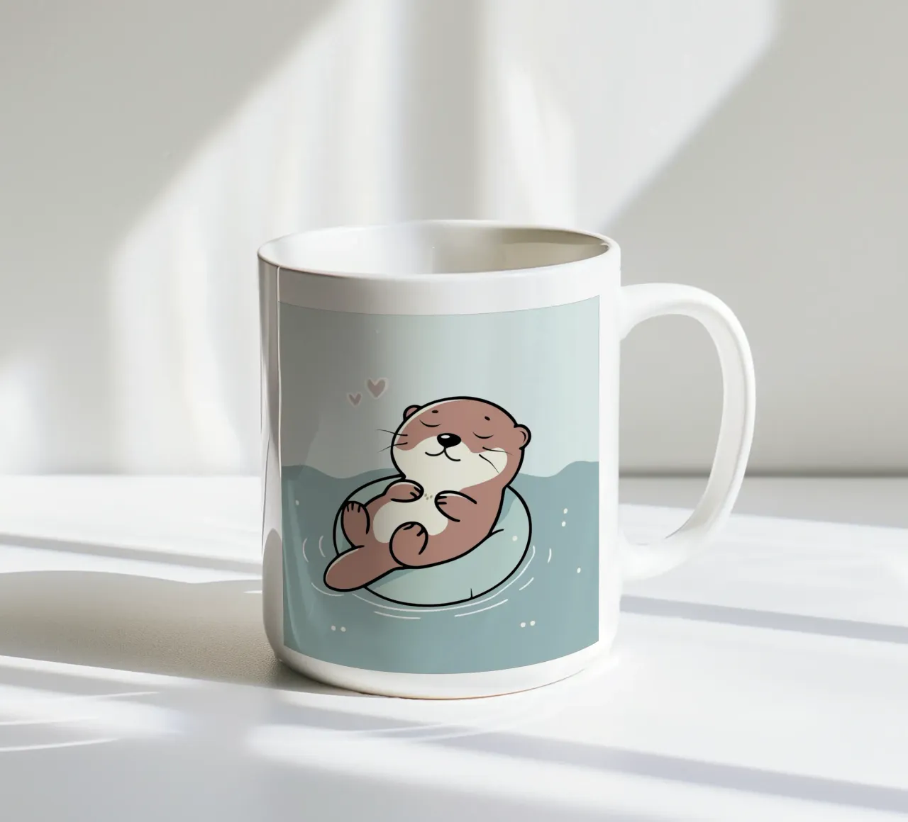 Loutre détendue - Douce illustration pour la sérénité mug en céramique de namosh