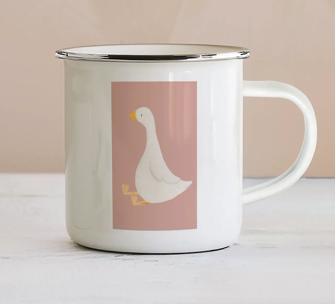 Minimal Mood Goose tazza in smalto da KidzStudio