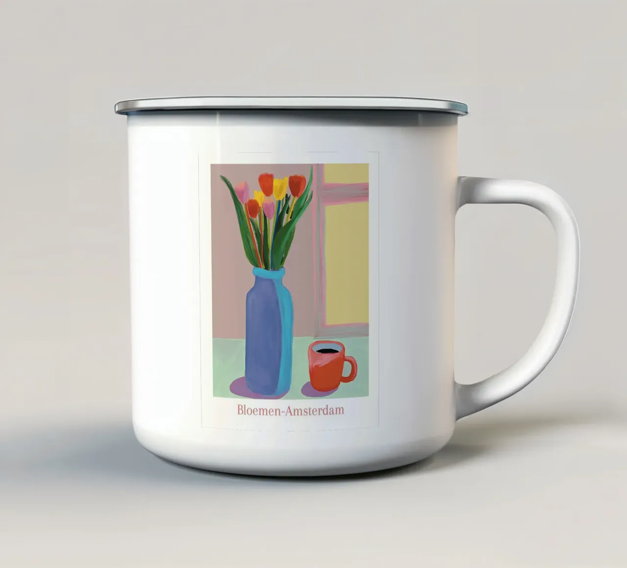 Fiori ad Amsterdam tazza in smalto da tainah negreiros