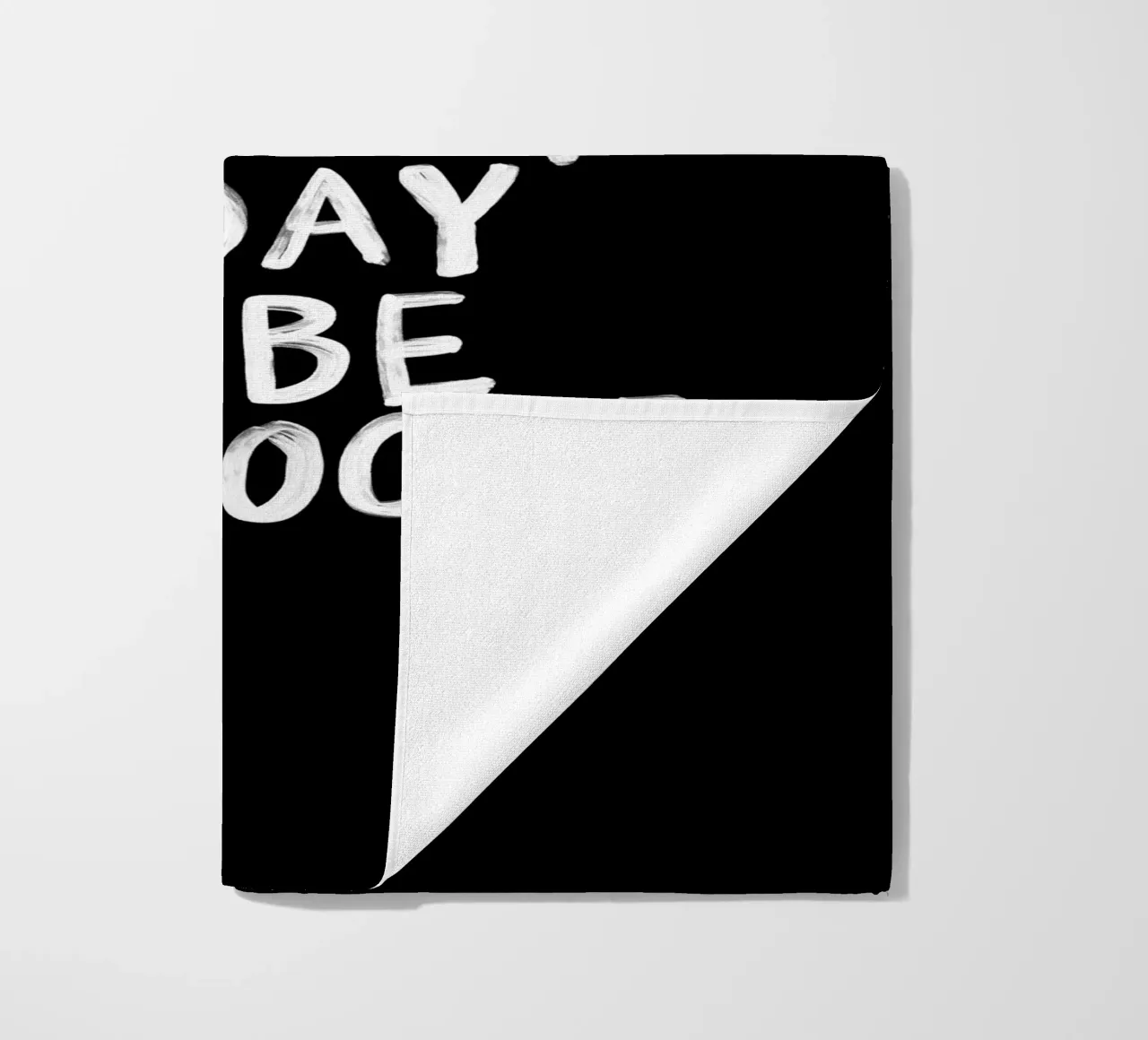 You Did Not Wake Up Today to Be Mediocre Bold Typography beach towel by THE MOTIVATED TYPE