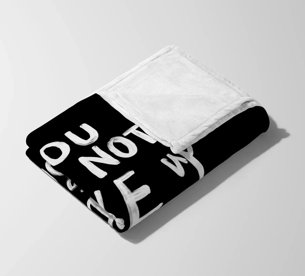 You Did Not Wake Up Today to Be Mediocre Bold Typography fleece blanket by THE MOTIVATED TYPE