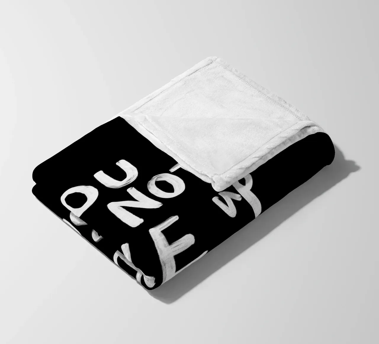 You Did Not Wake Up Today to Be Mediocre Bold Typography fleece blanket by THE MOTIVATED TYPE