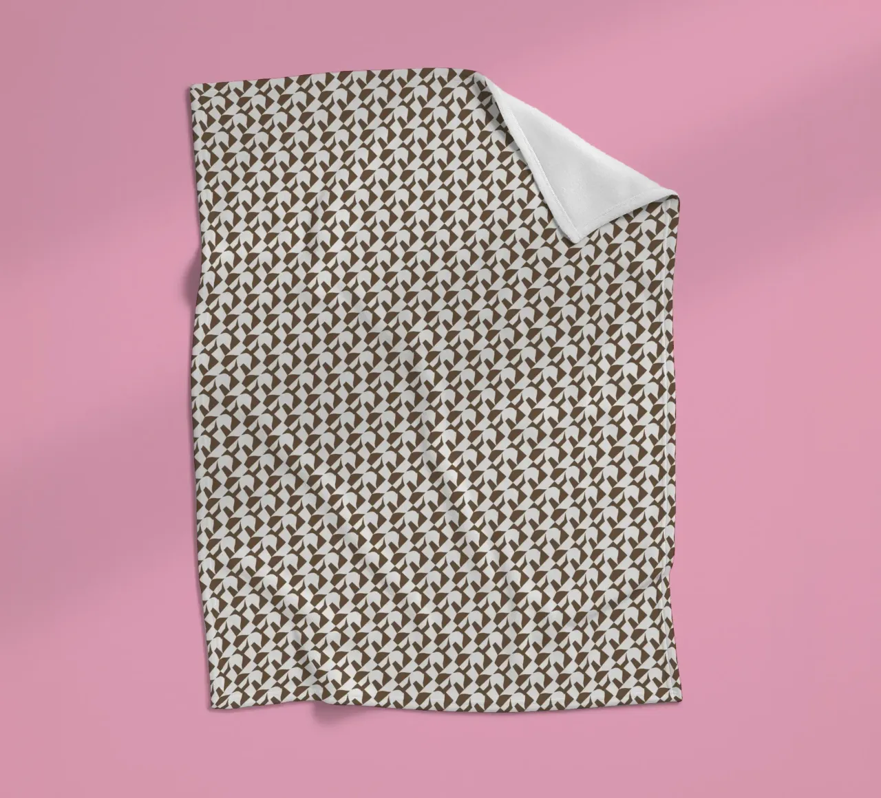 Scandinavian organic shape seamless pattern fleece blanket by Little Dean