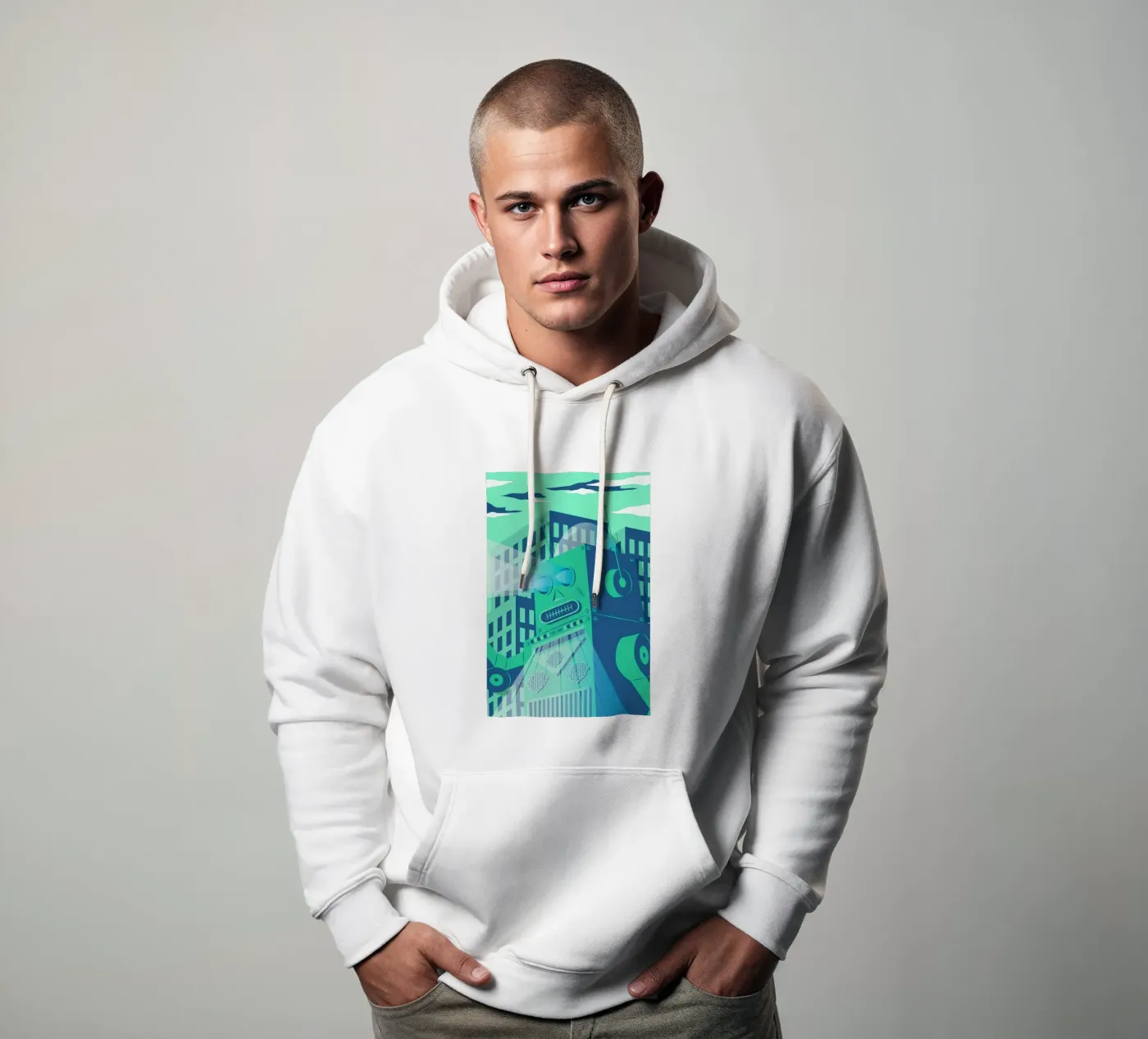 Intergalactic hoodie by The Poster Kid