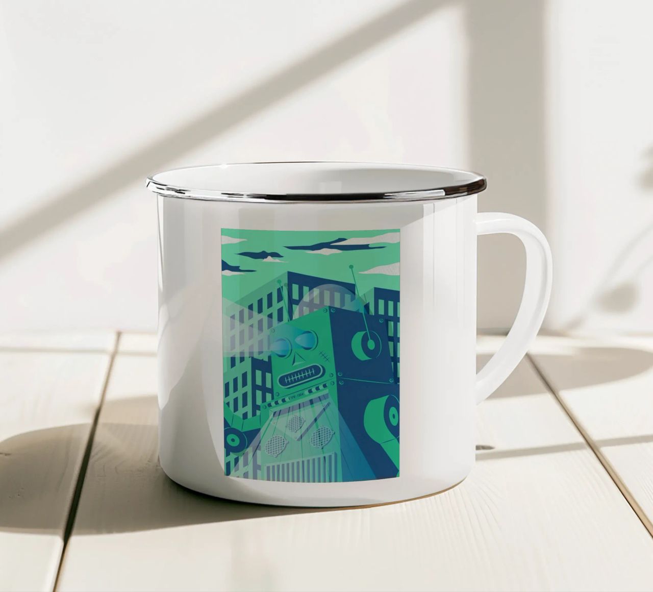 Intergalactic tazza in smalto da The Poster Kid