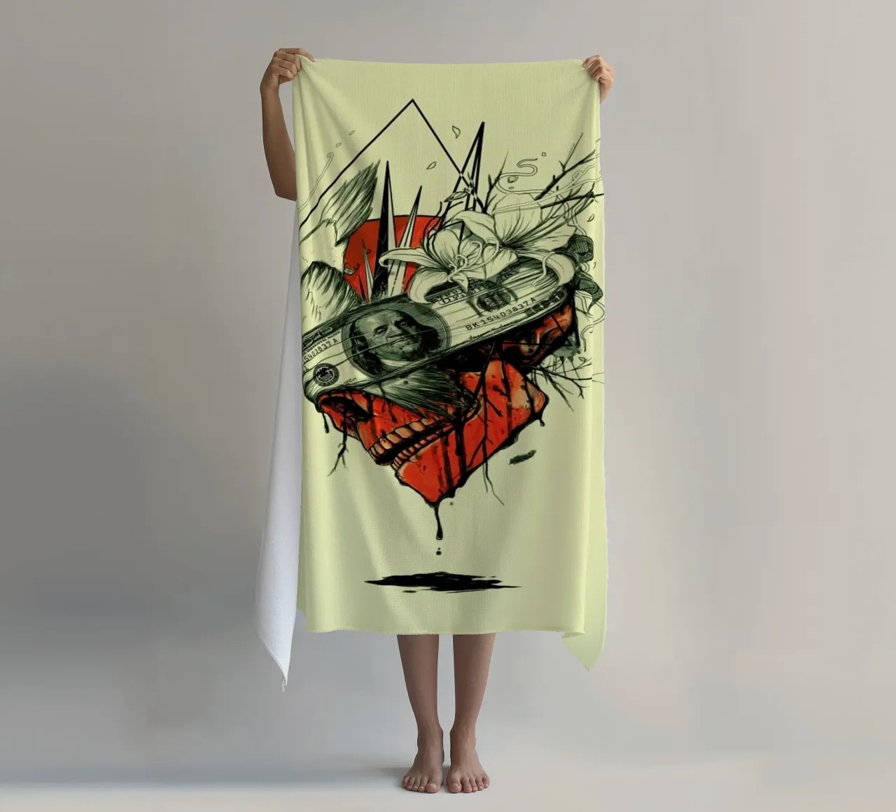 Blind beach towel by Nicebleed