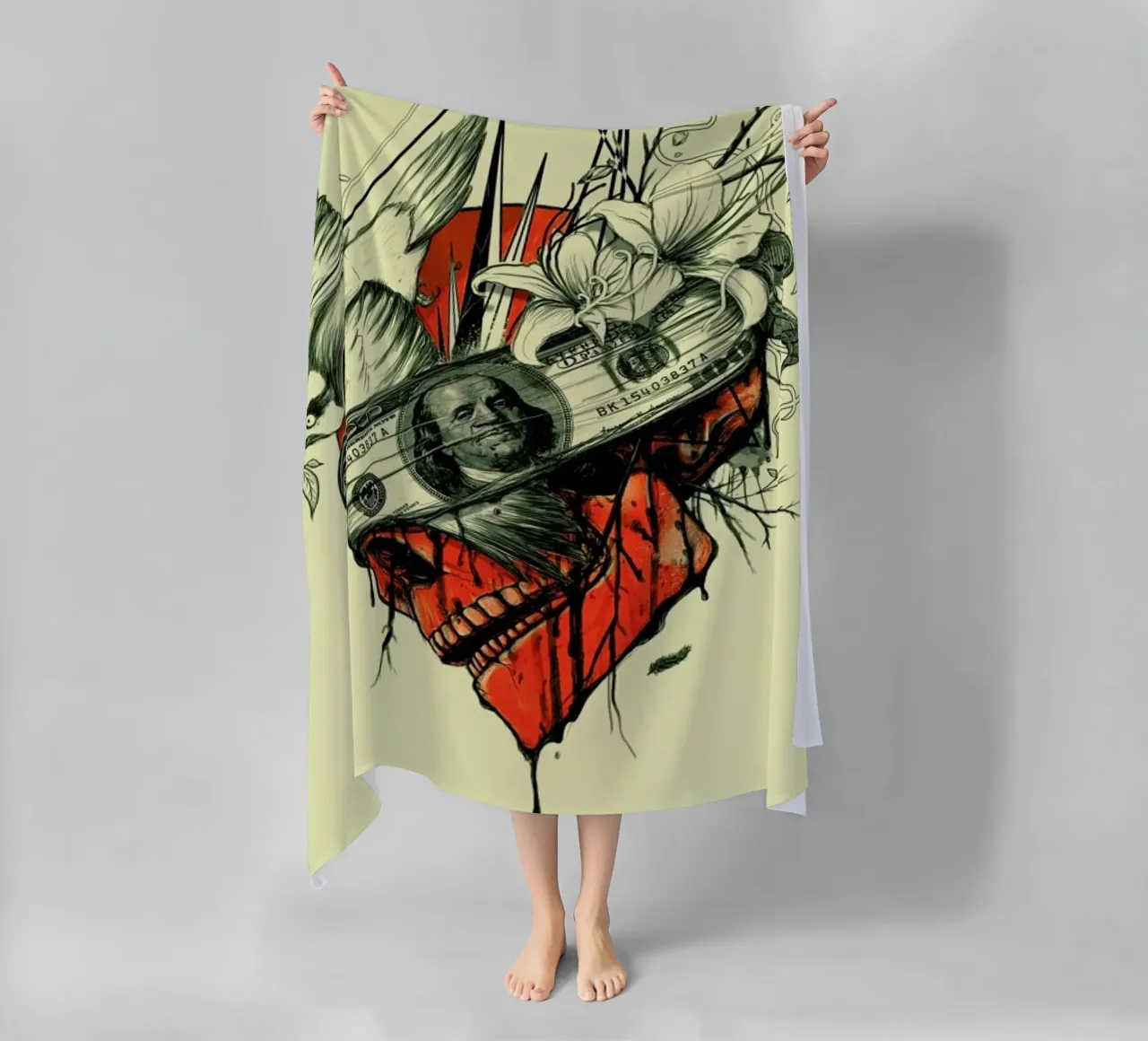 Blind beach towel by Nicebleed