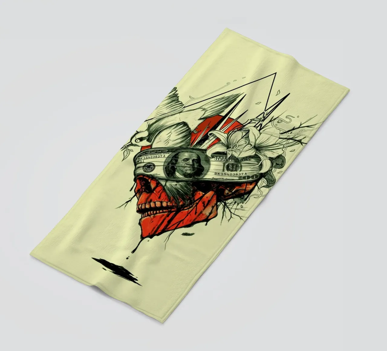 Blind beach towel by Nicebleed