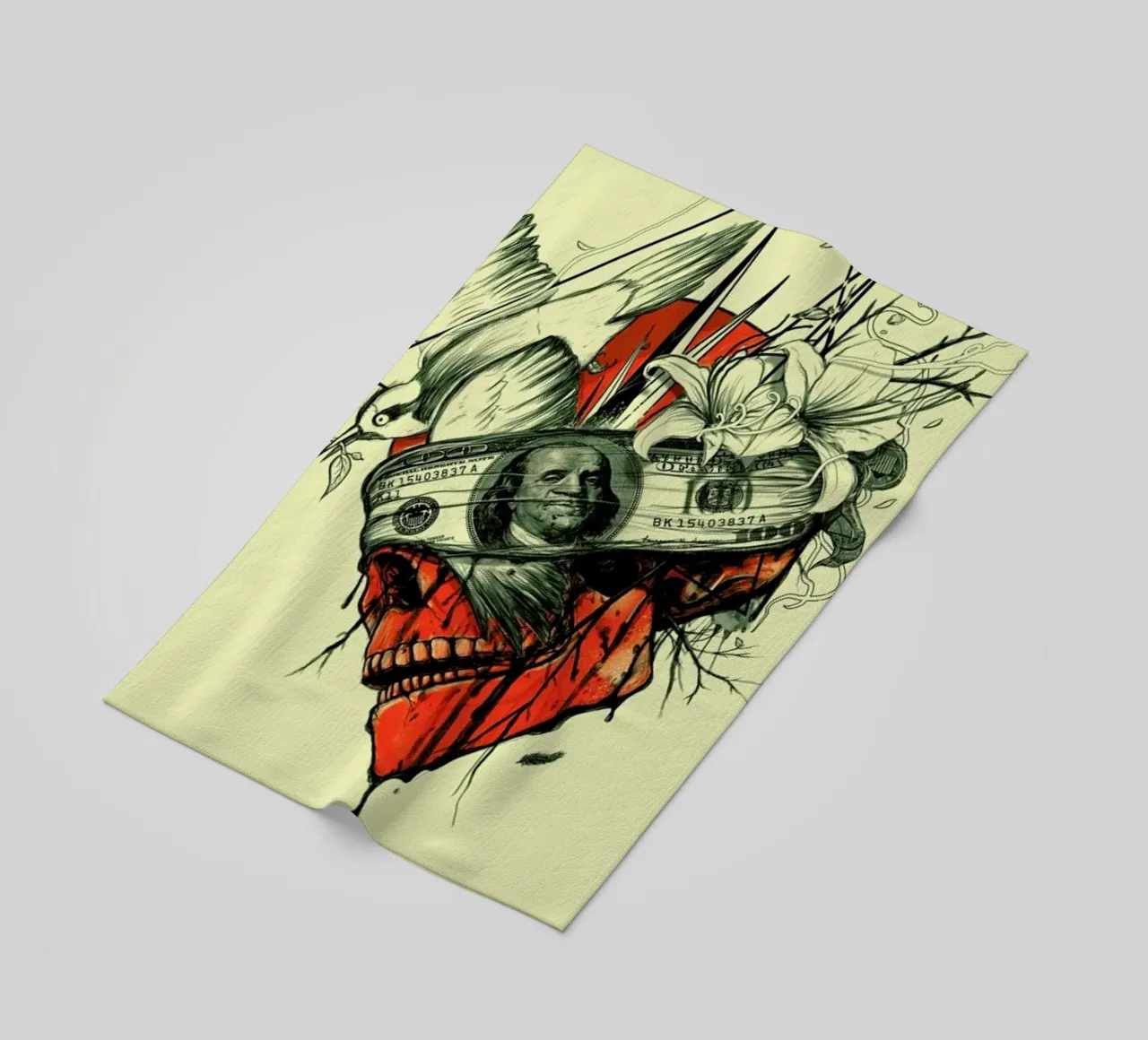 Blind beach towel by Nicebleed