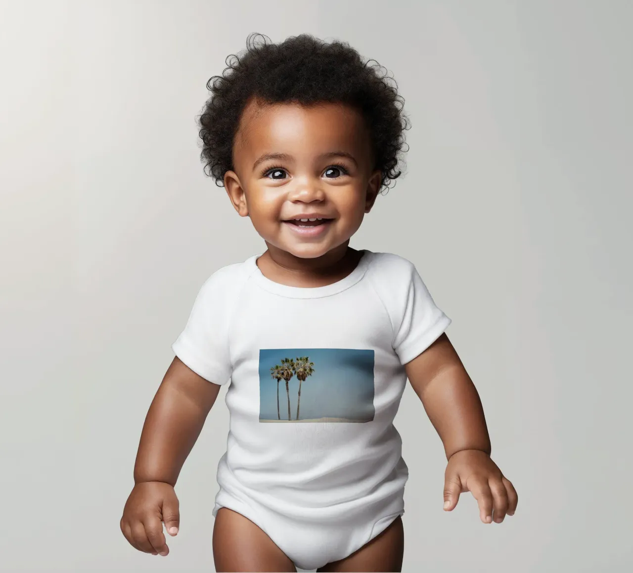 Venice Beach Palms Kurzarm Babybody von Catherine McDonald