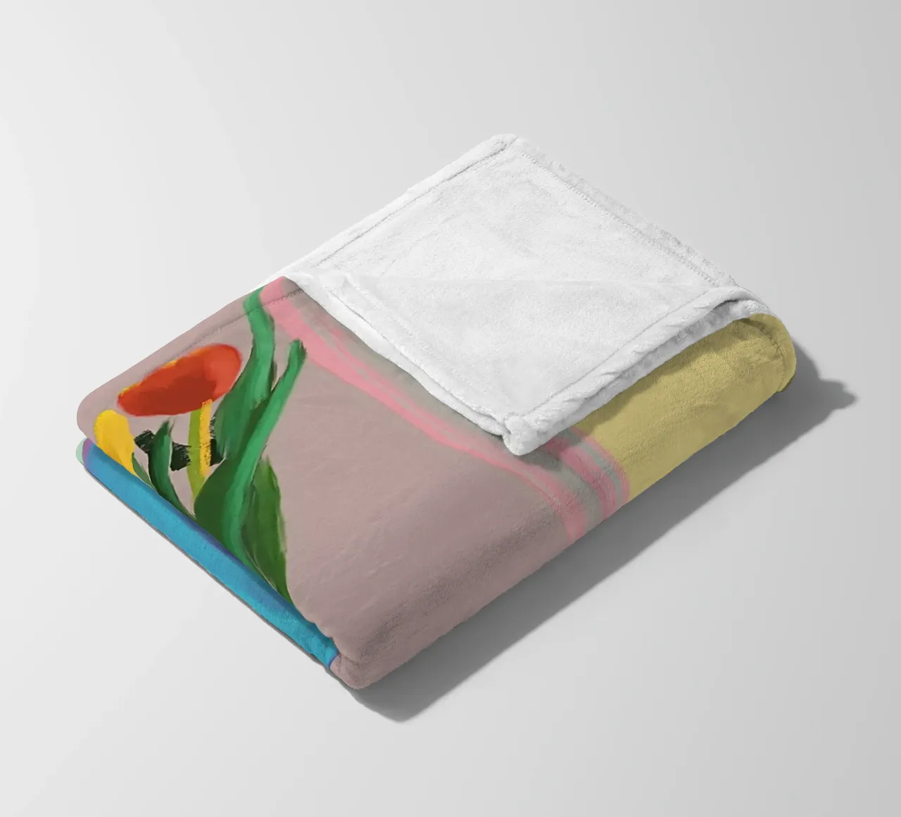 Flowers Amsterdam fleece blanket by tainah negreiros