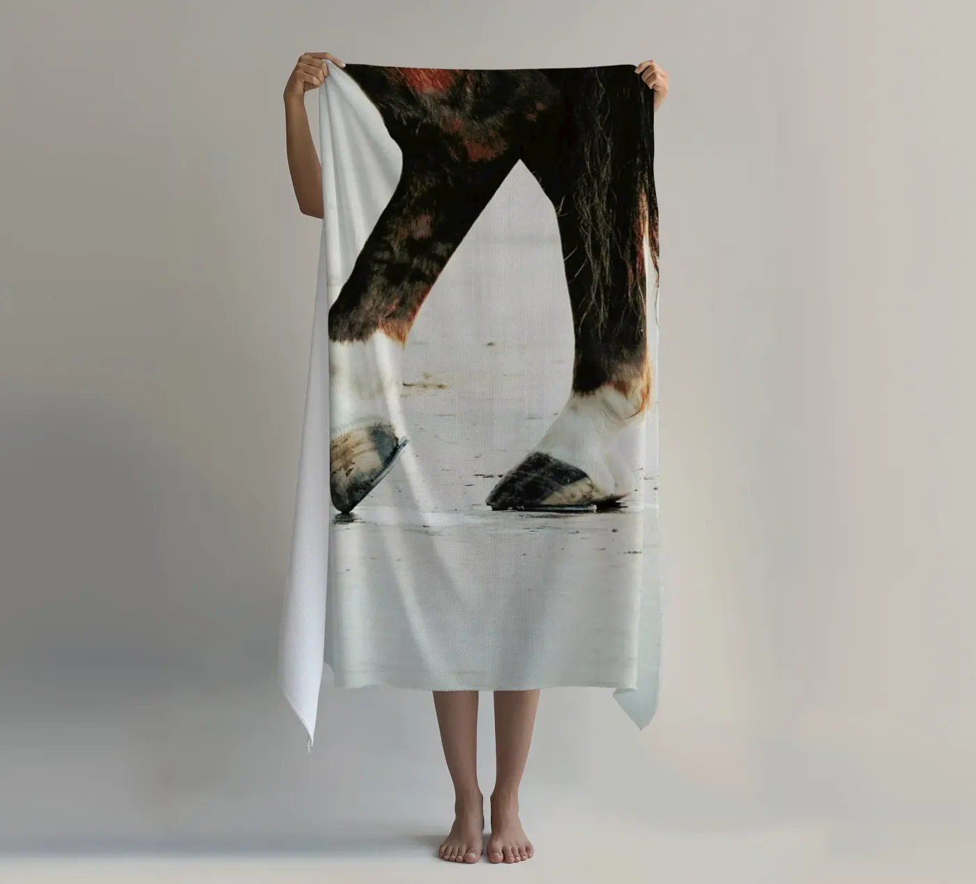 Tango beach towel by Ingrid Beddoes