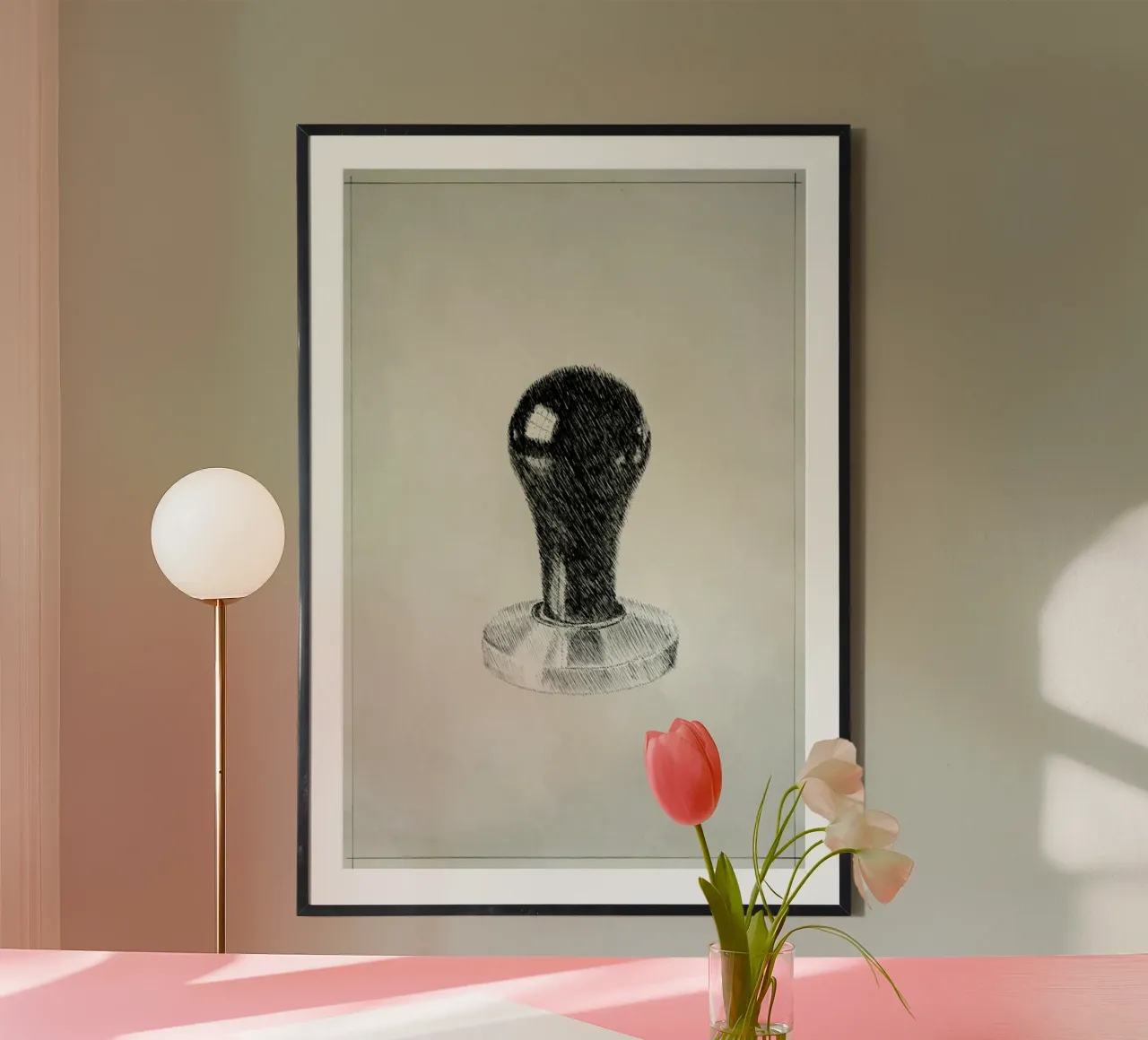Profond - Tamper poster con telaio in legno da David Diehl