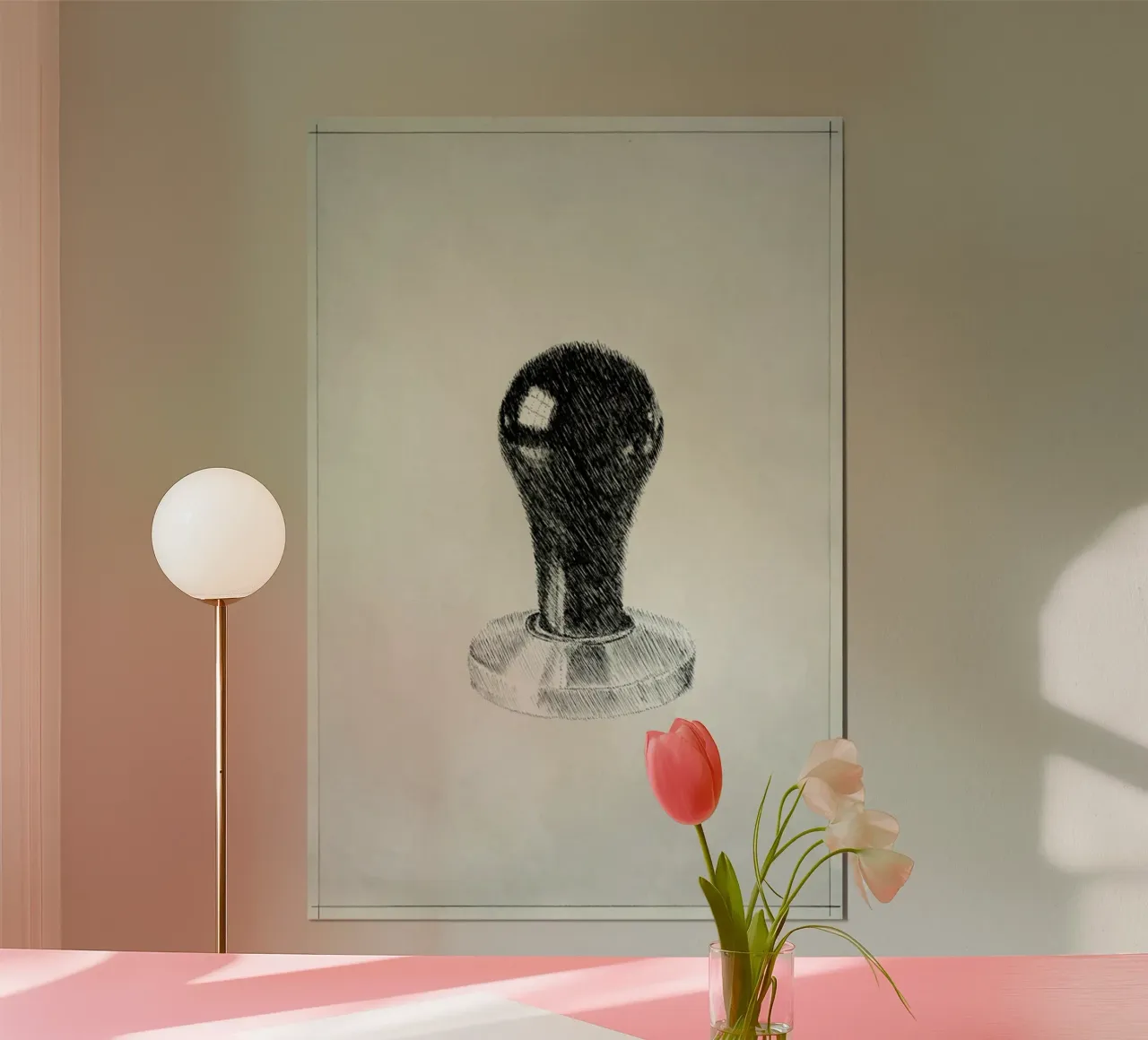 Profond - Tamper poster con telaio in legno da David Diehl