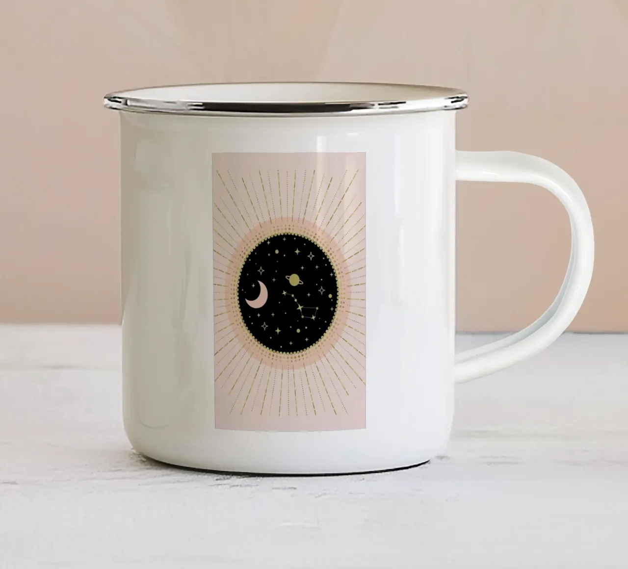 Love in Space tazza in smalto da cafelab