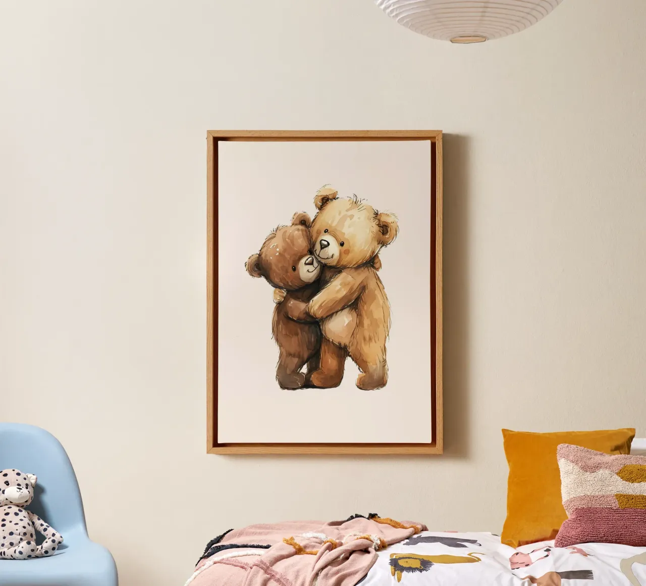 Amore per gli orsi tela con Cornice a cassetta da KidzStudio