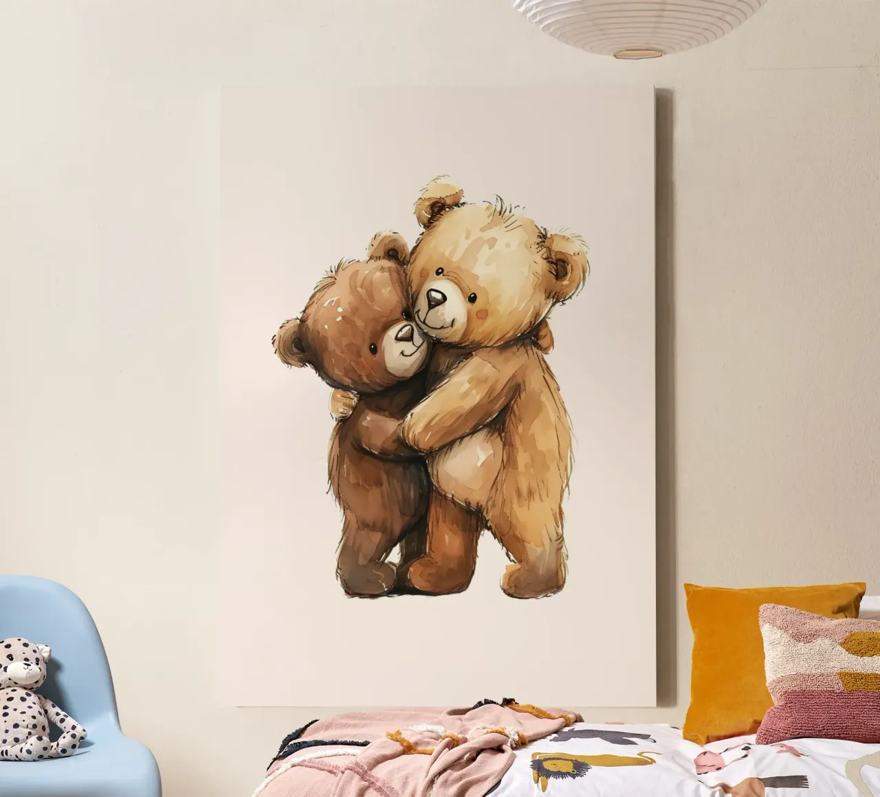 Amore per gli orsi tela con Cornice a cassetta da KidzStudio
