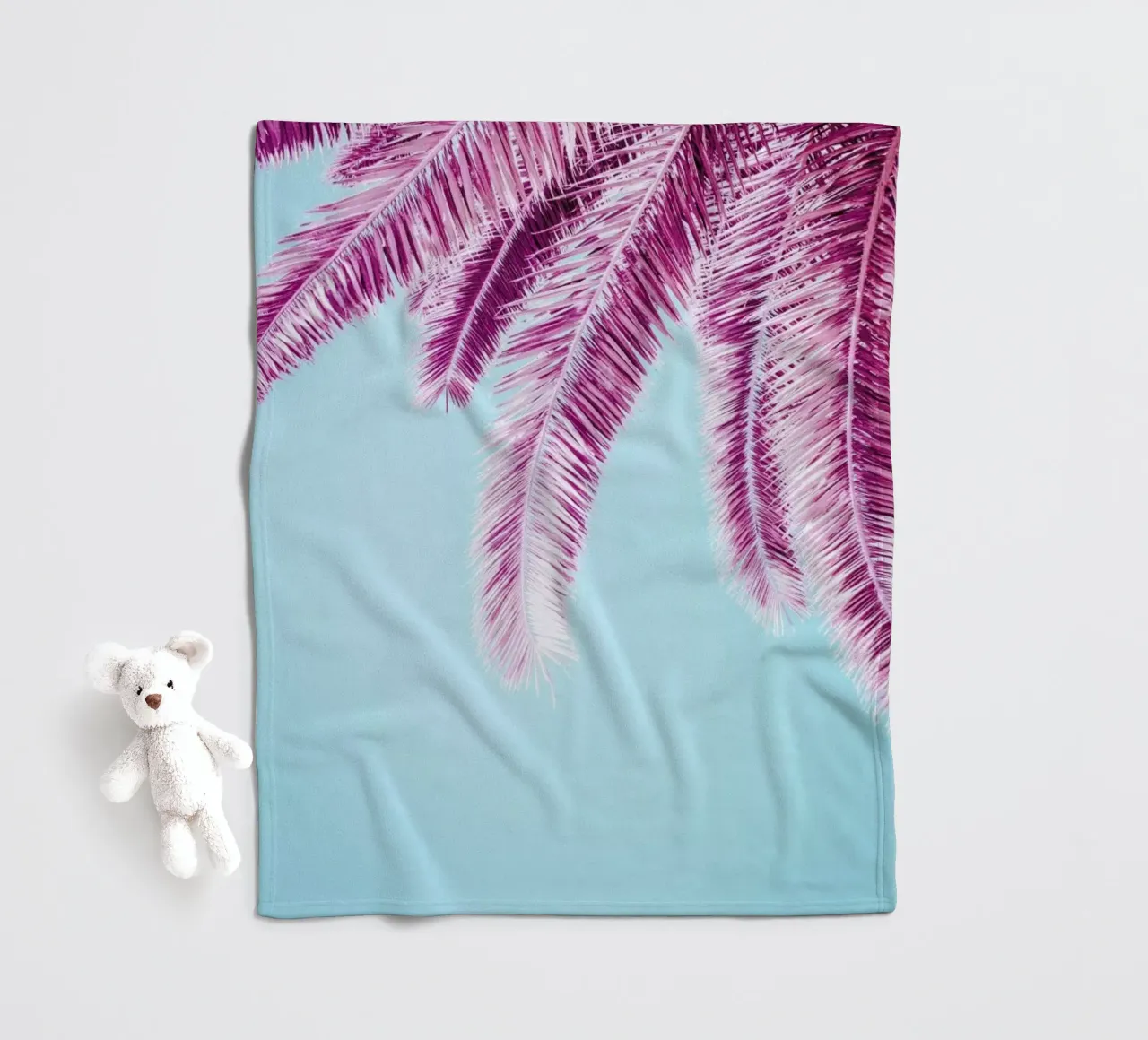 Pink Palm Trees coperta in pile da Victoria Frost