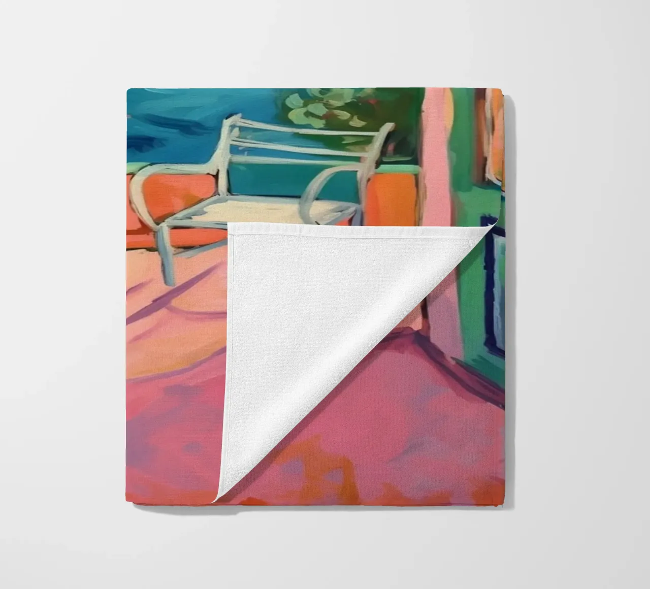 Mediterranean atmosphere beach towel by Carinaprint