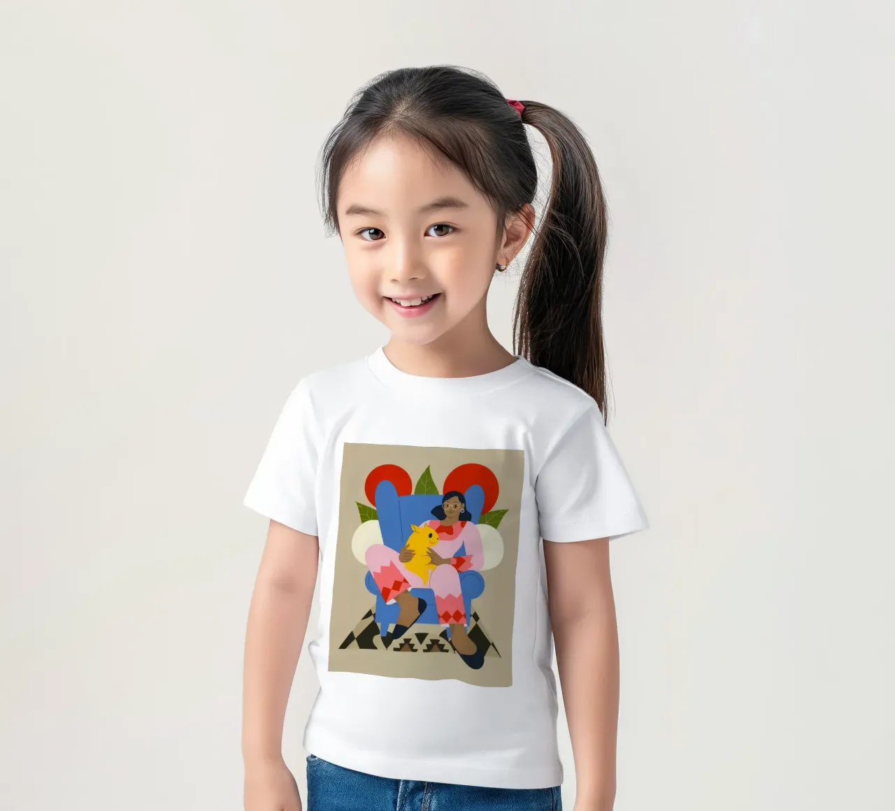 Le bonheur d'un compagnon douillet t-shirt enfant de Prism Palette
