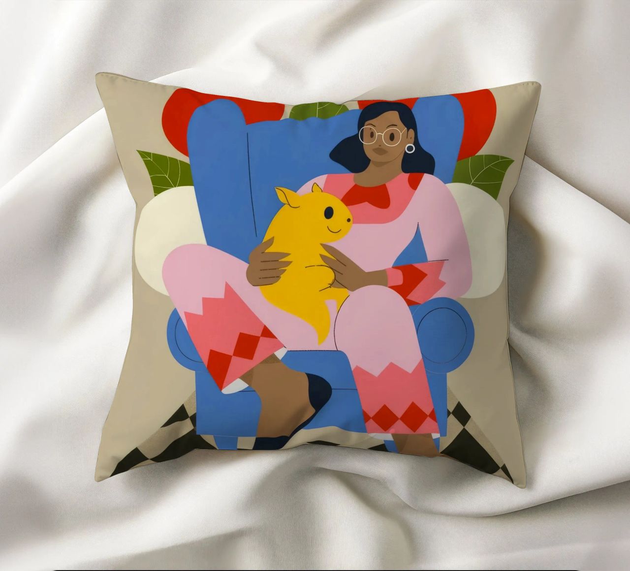 Cozy Companionship Bliss decorative cushion by Prism Palette