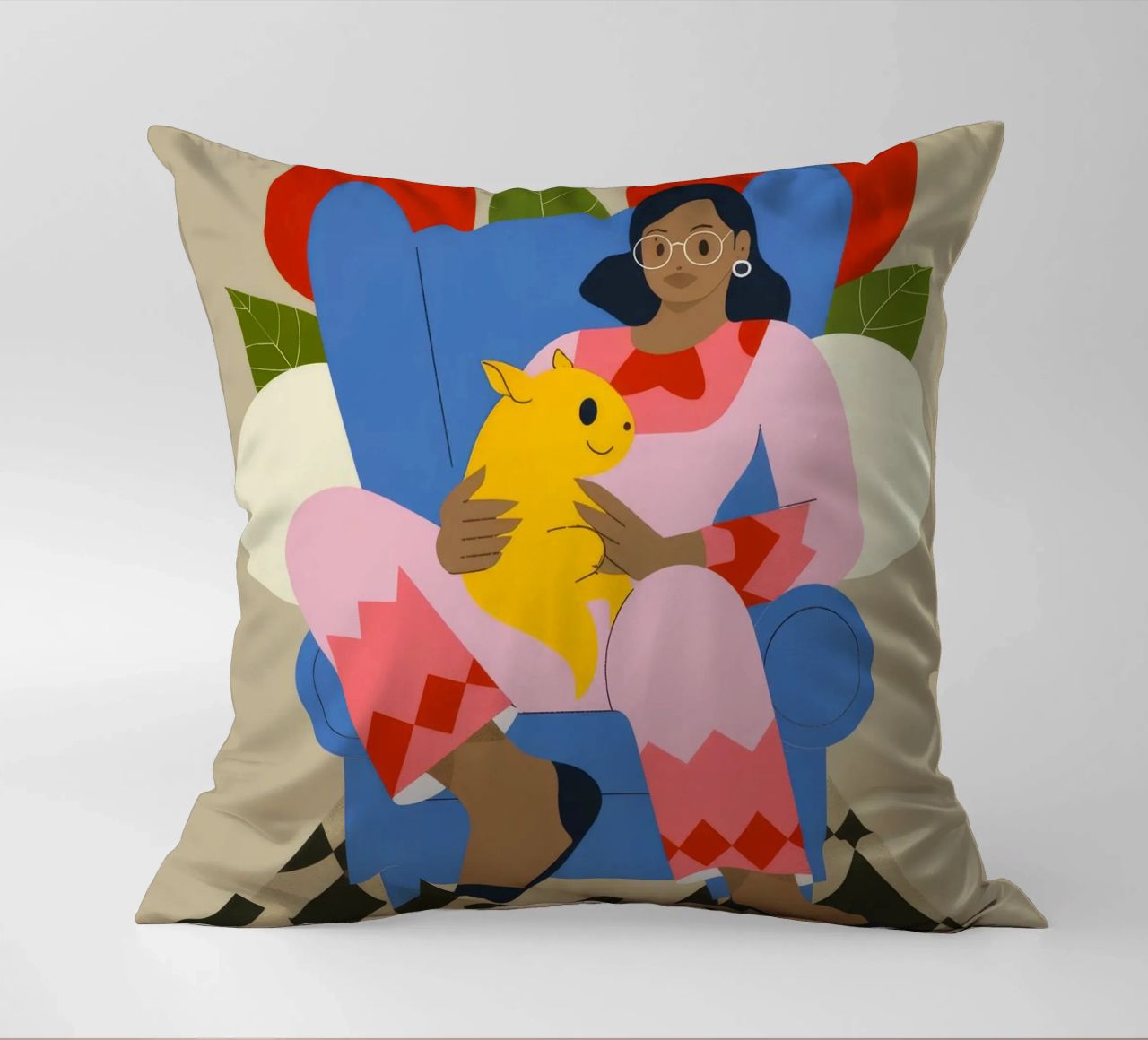 Cozy Companionship Bliss decorative cushion by Prism Palette