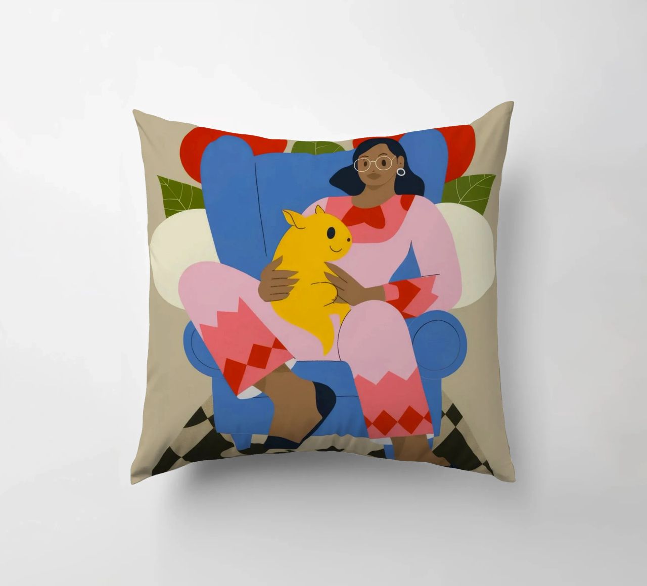 Cozy Companionship Bliss decorative cushion by Prism Palette