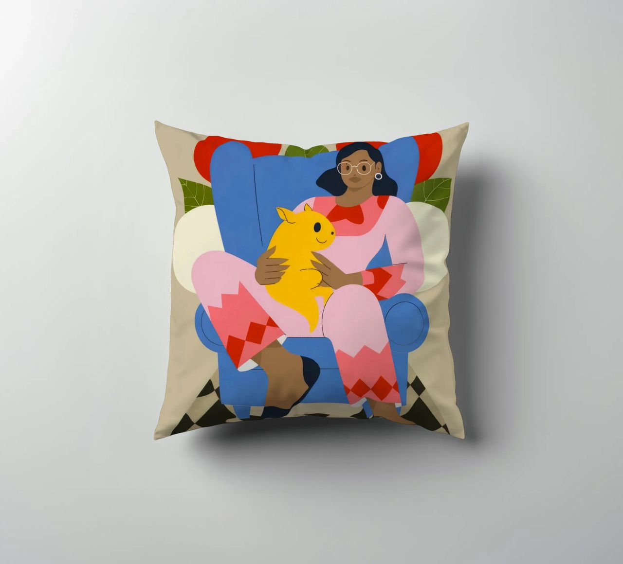Cozy Companionship Bliss decorative cushion by Prism Palette