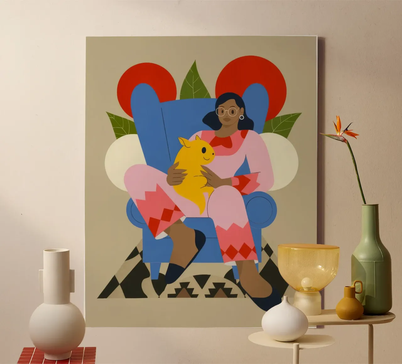 Gezellig gezelschap canvas van Prism Palette